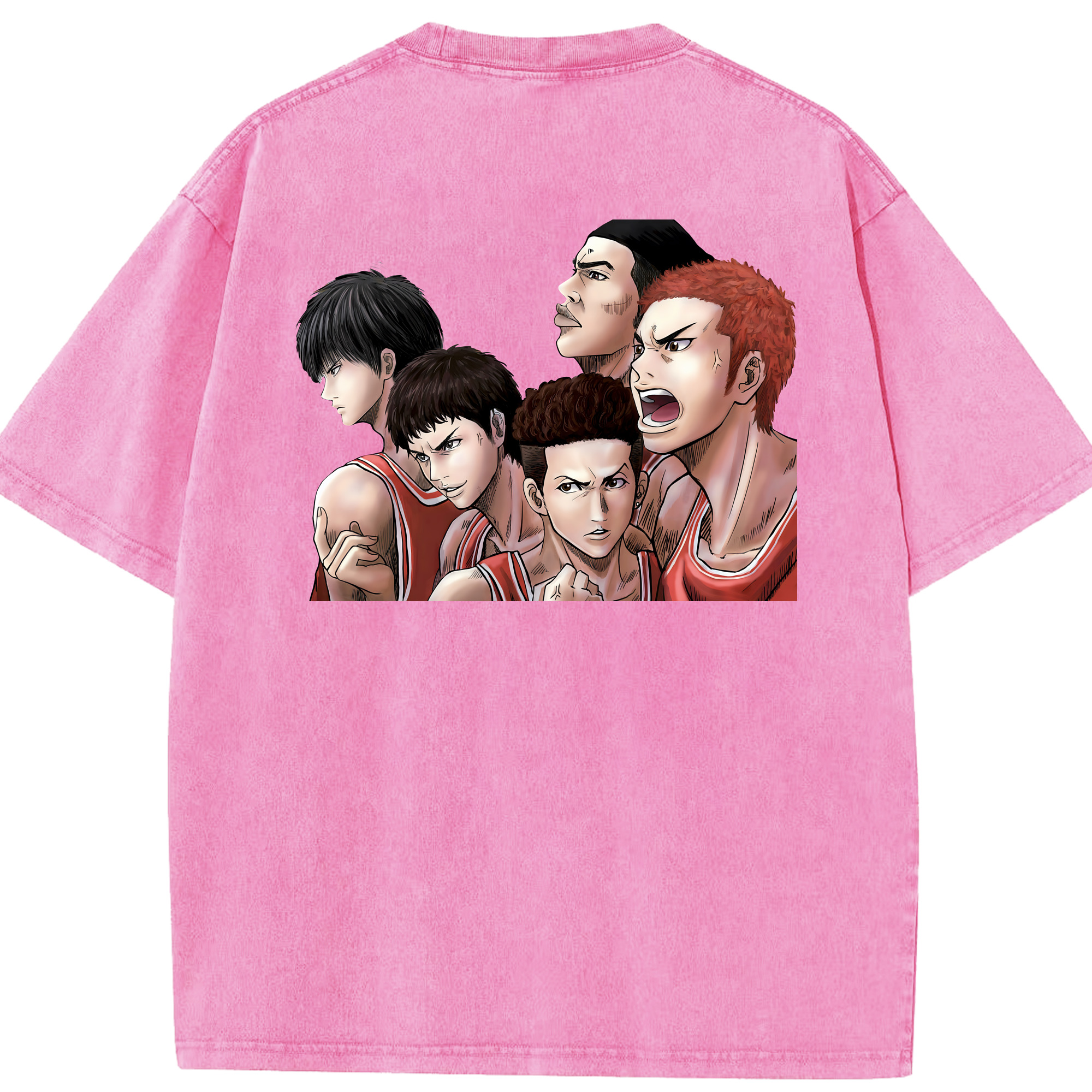 （画像用） SLAM DUNK／スラムダンク 綿100% ヴィンテージ風 半袖Tシャツ（背面プリント）